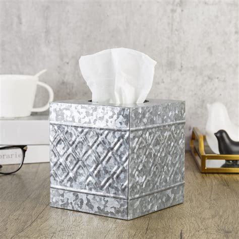 galvanized metal tissue box|Amazon.com: Metal Tissue Box Cover.